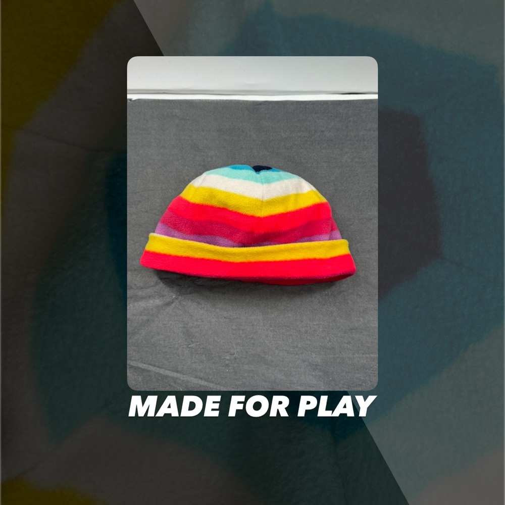 EUC Made For Play Rainbow Fleece Beanie